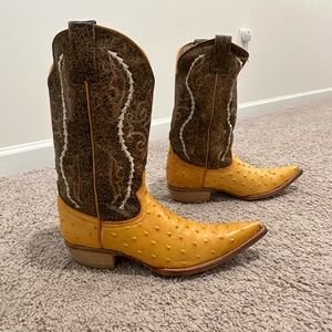 Gran Lider Ostrich Cowboy Boots